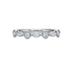 Marquise Round Diamond Band