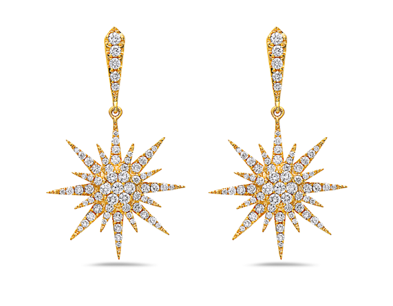 18kt Diamond Pave Hoop Earrings