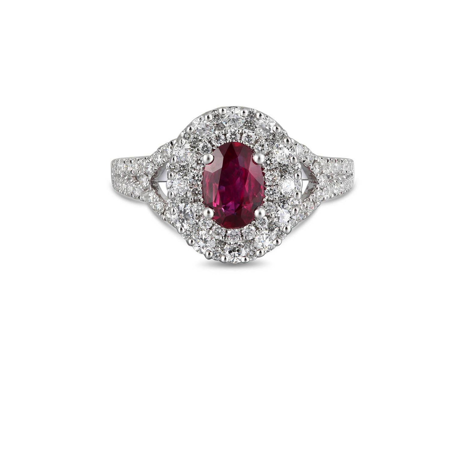 marquise shaped Ruby Diamond Band