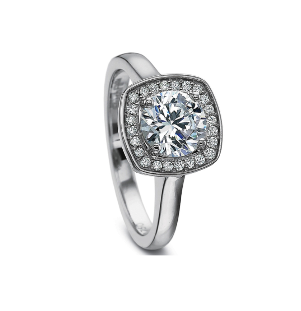 Rose gold bezel diamond wedding band
