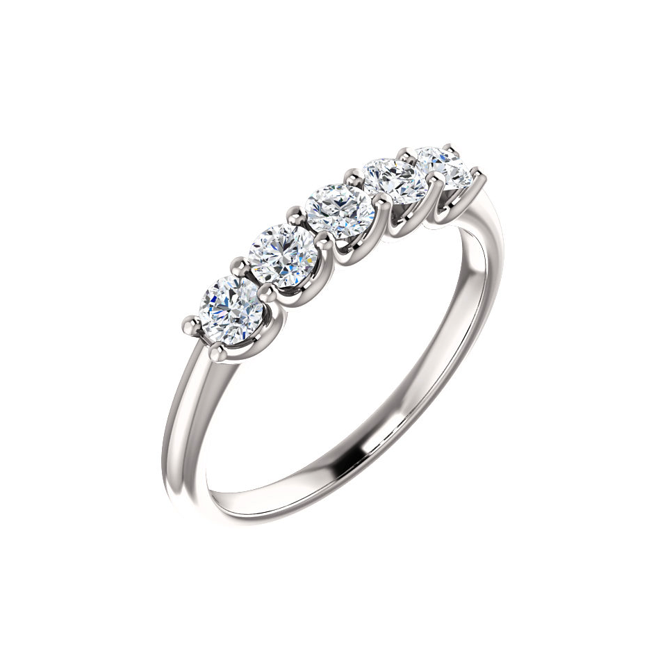 images Five Stone Diamond Anniversary Band