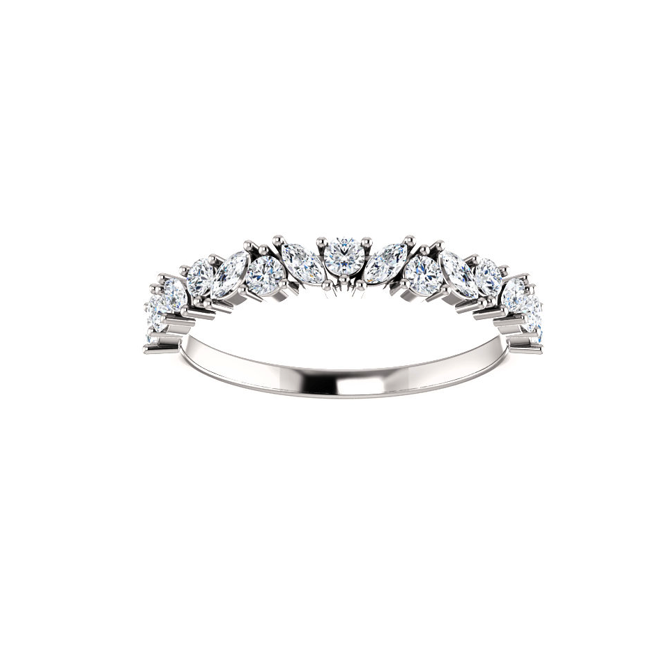 Marquise Diamond Cluster Band