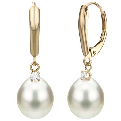 images 14kt yellow gold Pearl Earrings