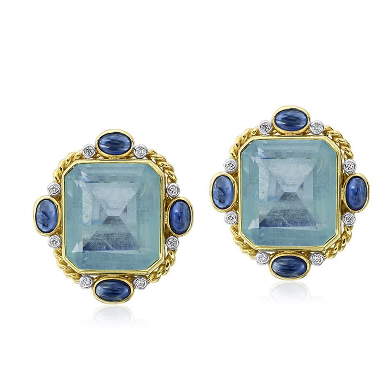 Cabochon Tourmaline Earrings