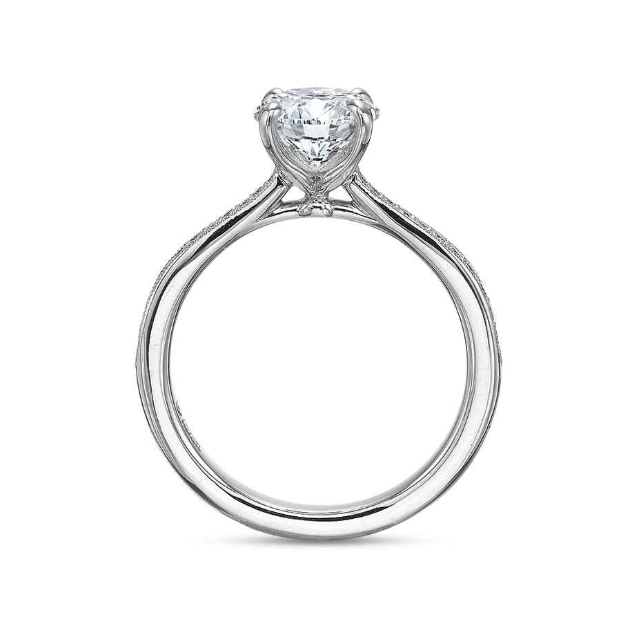 Quilted Solitaire Diamond Engagement Ring