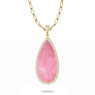 White espresso diamond pendant