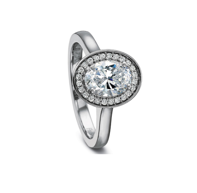 Halo Split Shank Engagement Ring Setting