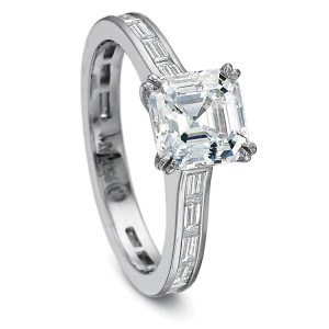 Asscher Diamond Engagement Ring Setting