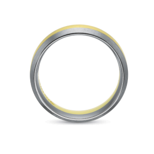 18K White and Yellow Men's Wedding Band
