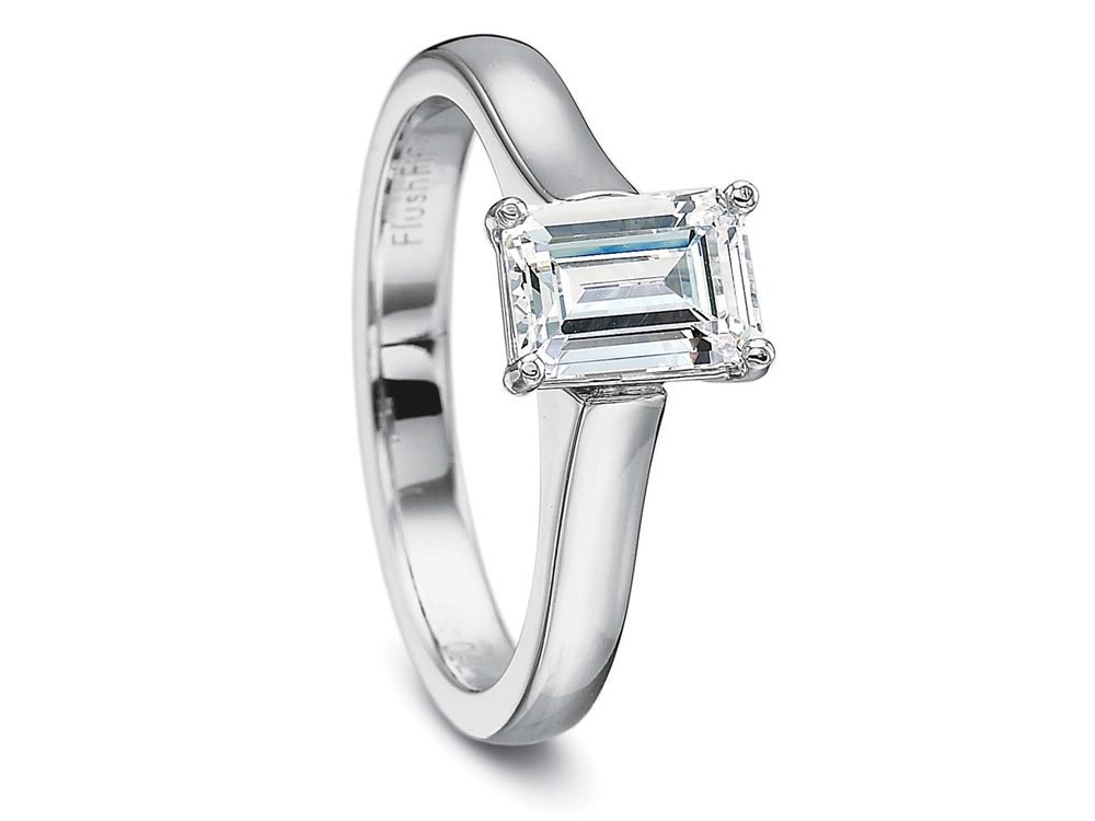 Emerald Cut Solitaire Engagement Ring