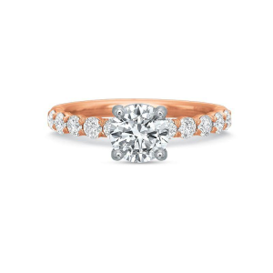 Riviera Rose Gold Engagement Ring Setting