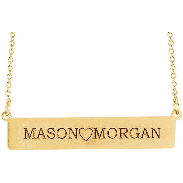 Engravable Tall Tag Pendant