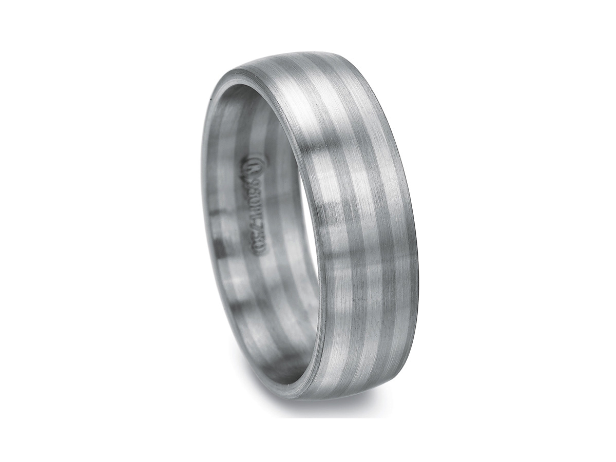 Ghost Damascus Men's Wedding Band
