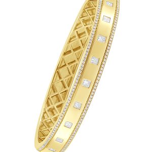 yellow diamond gold bangle