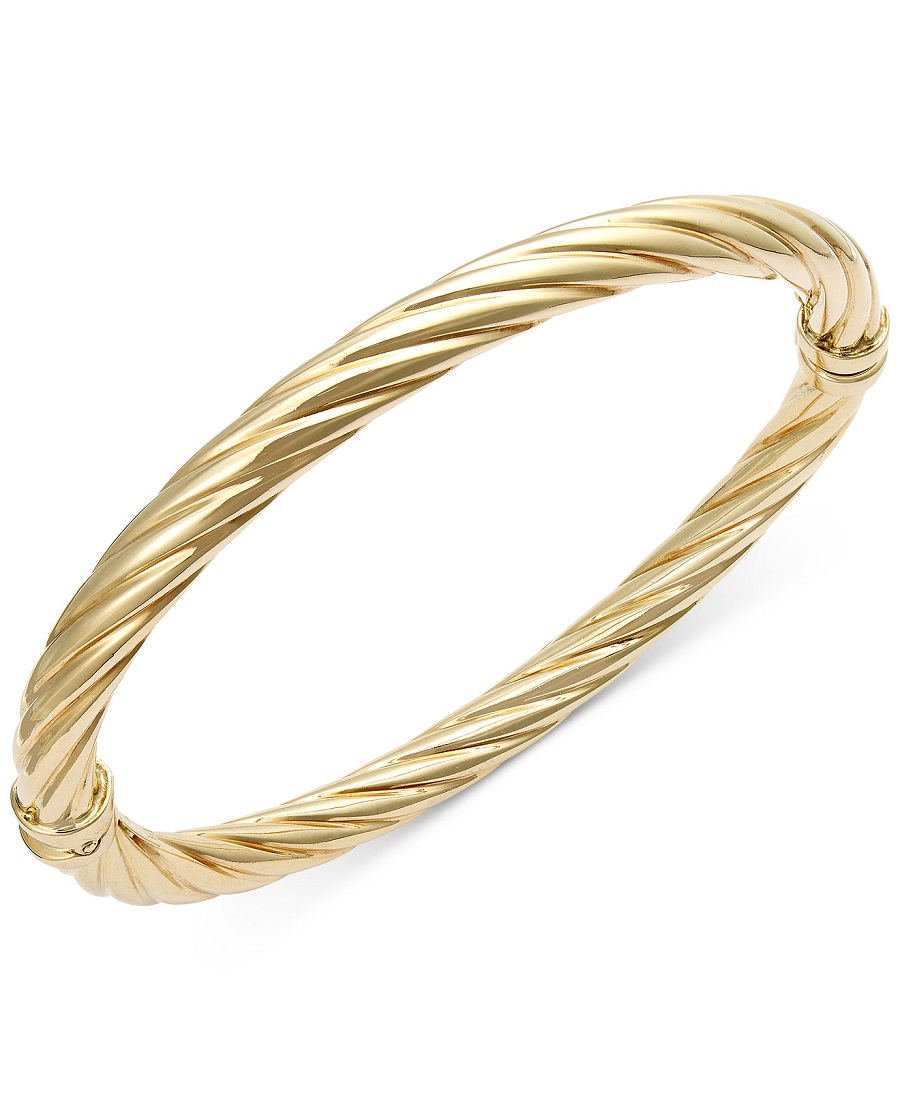 images 18kt yellow gold Swirl Bangle