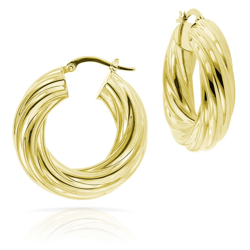 white & yellow gold Dangle Earrings