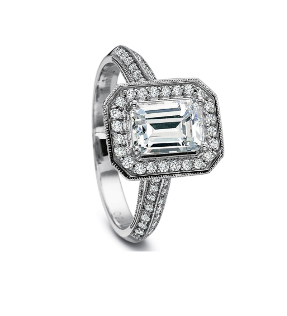 Princess Cut Halo Engagement Ring
