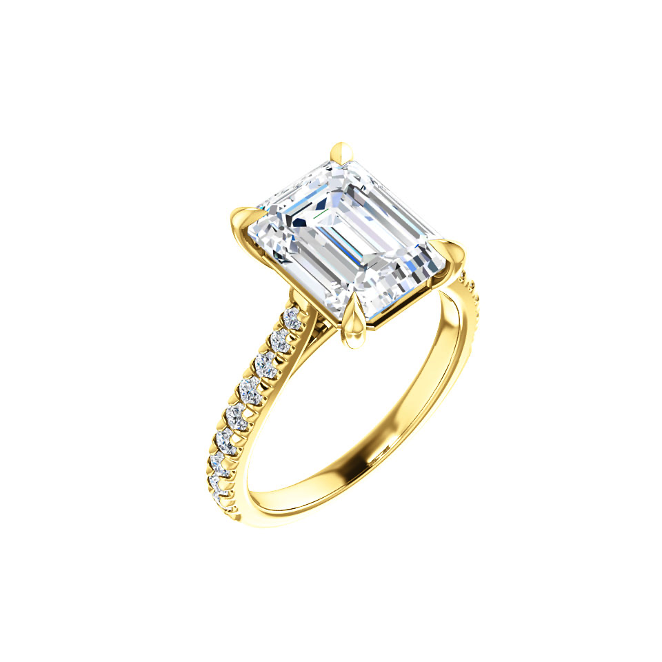 Cushion Diamond Engagement Ring Setting