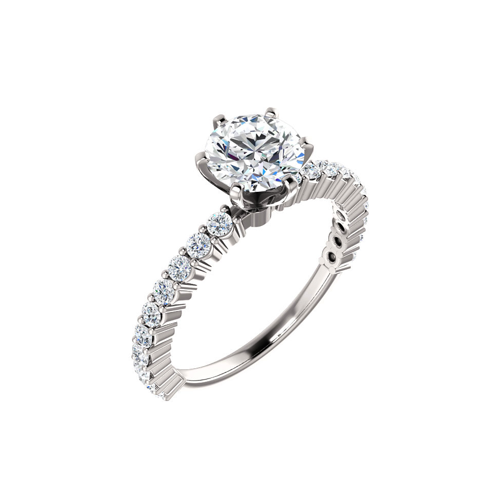 18kt White Gold Olivia Oval Halo Engagement Ring