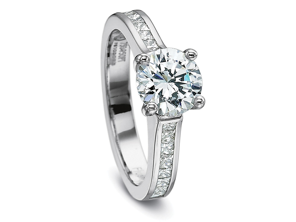 images Solitaire Side Diamond Ring Setting
