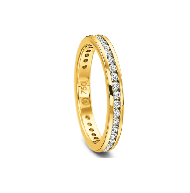Channel Diamond Wedding Band