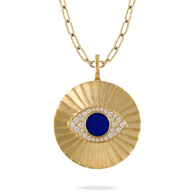 Evil eye diamond pendant