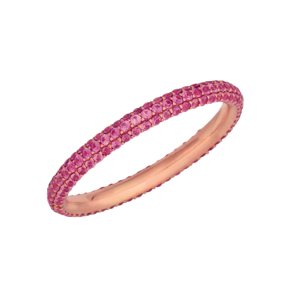 images Pink Sapphire Pave Eternity Band