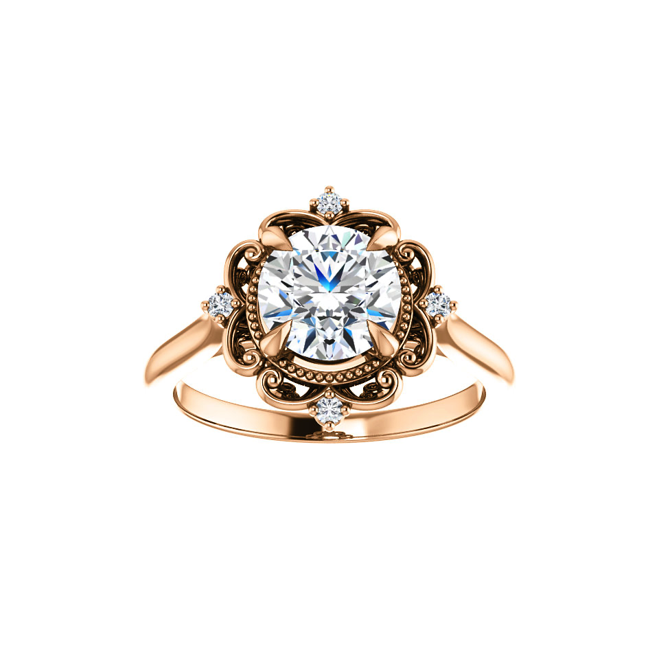 Three Stone Diamond Engagement Ring Setting