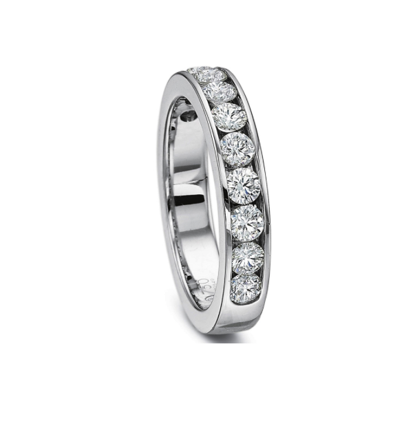 Yellow Gold Channel Diamond Band