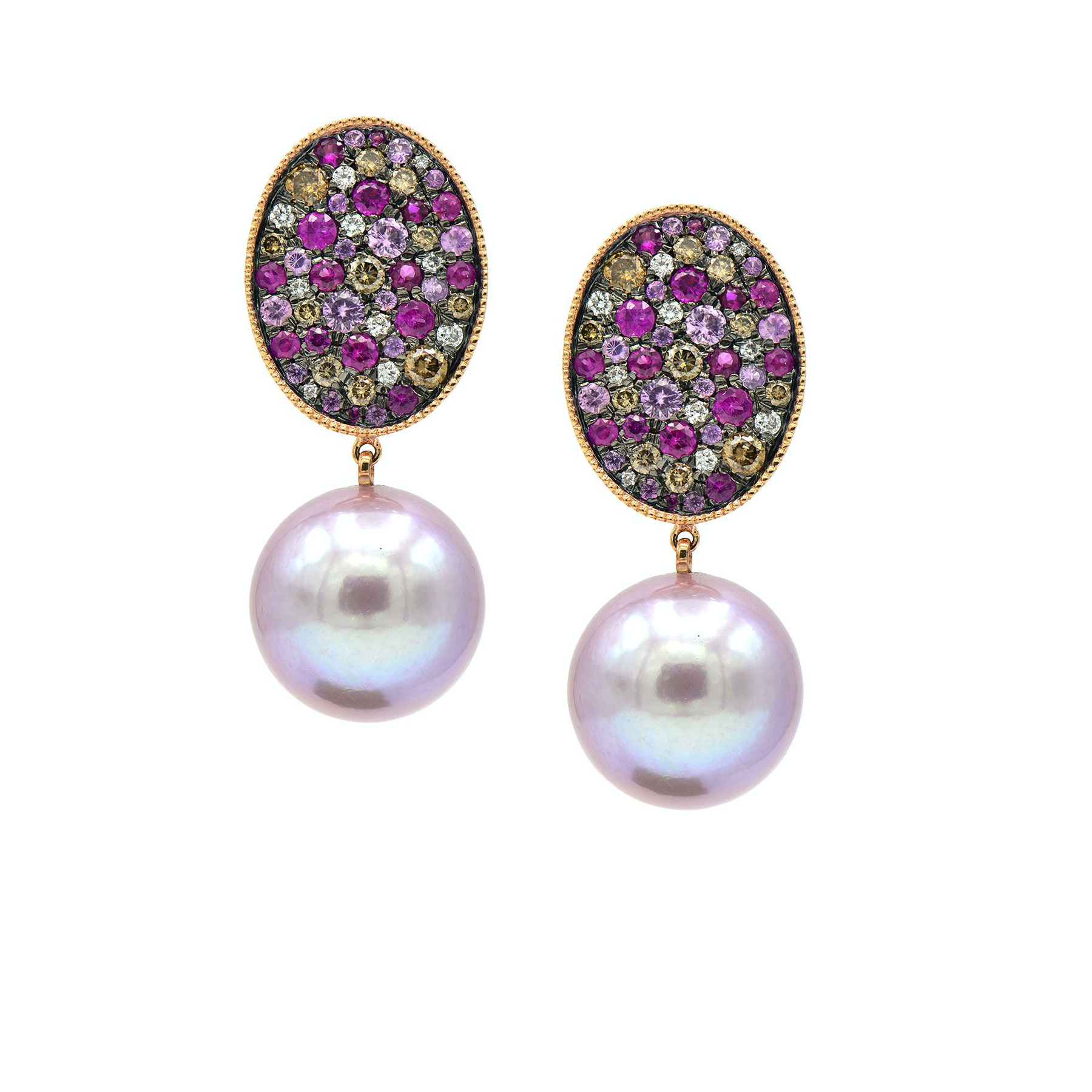 images Multi Colour Pearl Earring