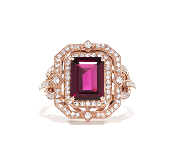 Ruby Diamond Bow Ring