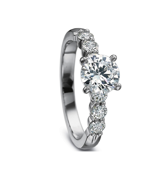 images Diamond Solitaire Ring Setting Stackable Band