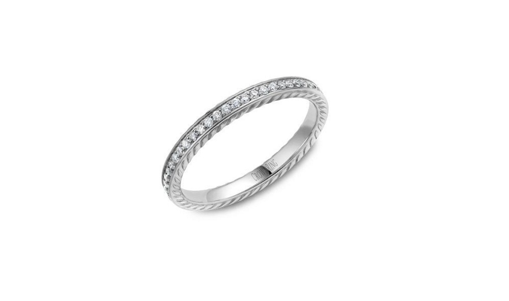 Bead Set Diamond Engagement Ring