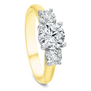 Desiree Three Stone Engagement Ring Setting