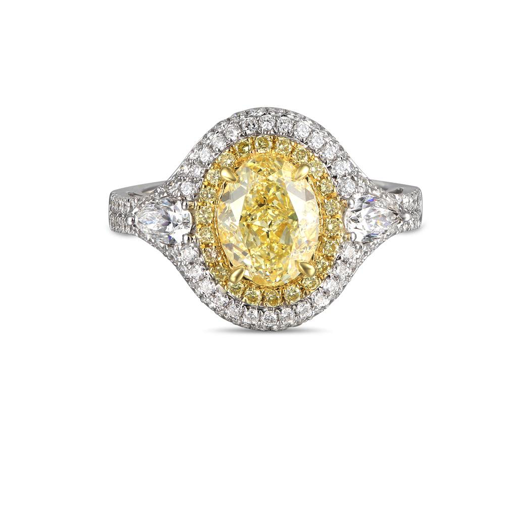 18kt white gold Sapphire Diamond Band