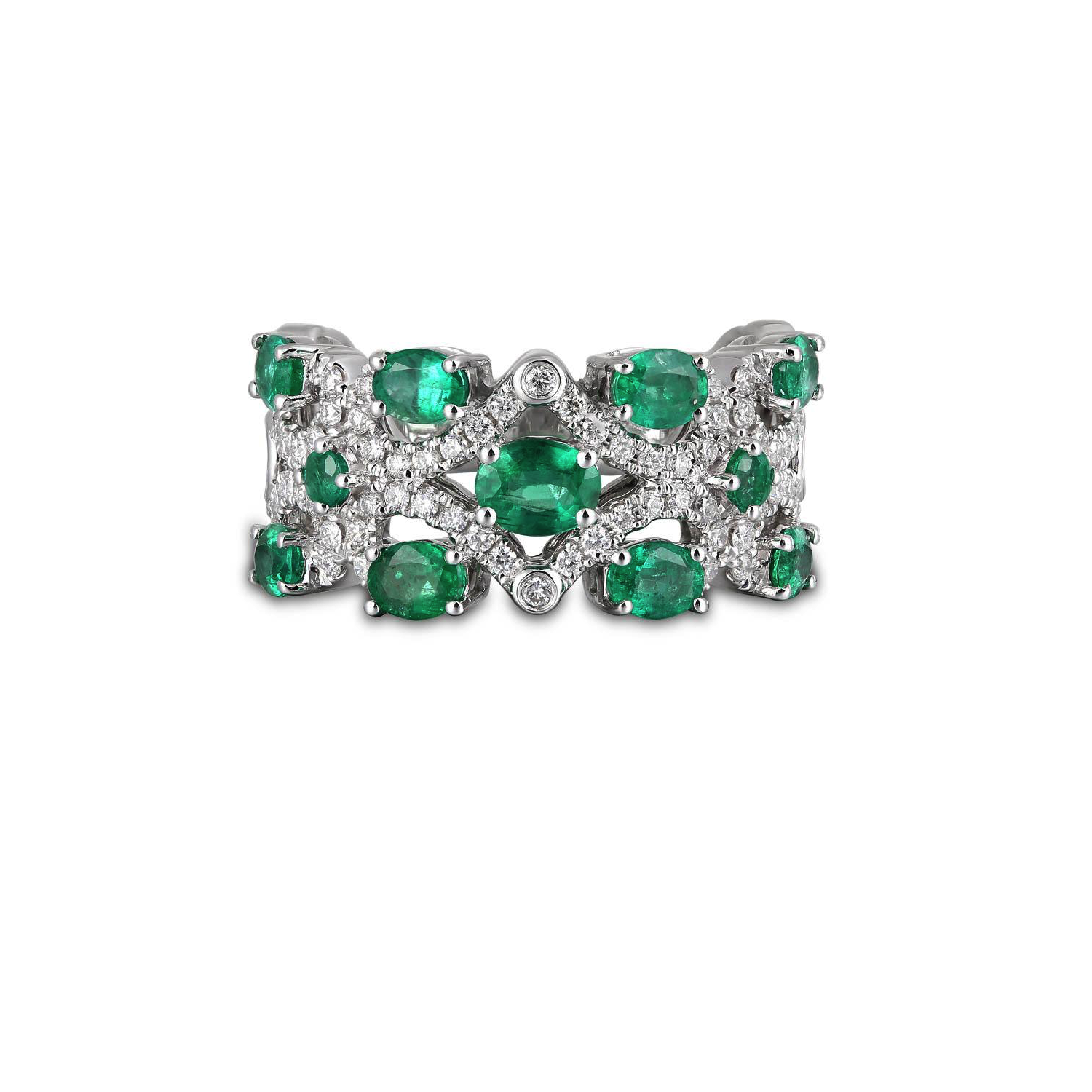 Ruby Diamond Bezel Three Stone Ring