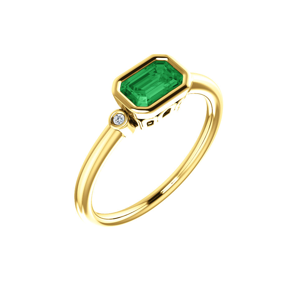 Lemon quartz chocolate diamond ring