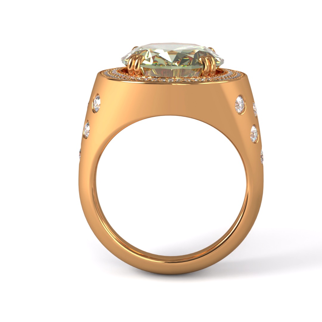 Oval Green Sapphire Setting