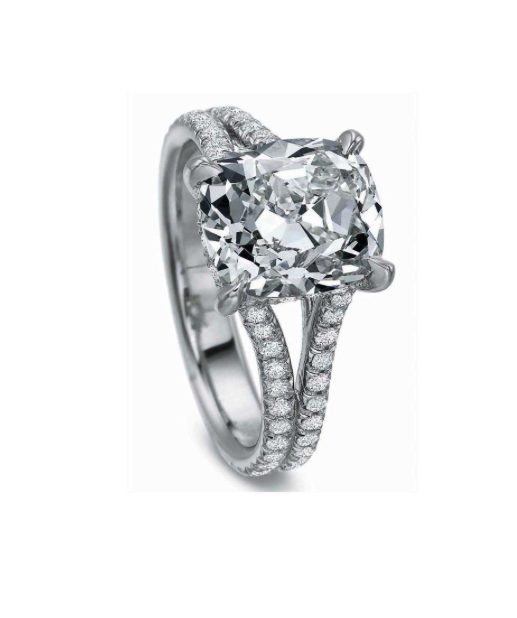 Cushion Sapphire Halo Engagement Ring