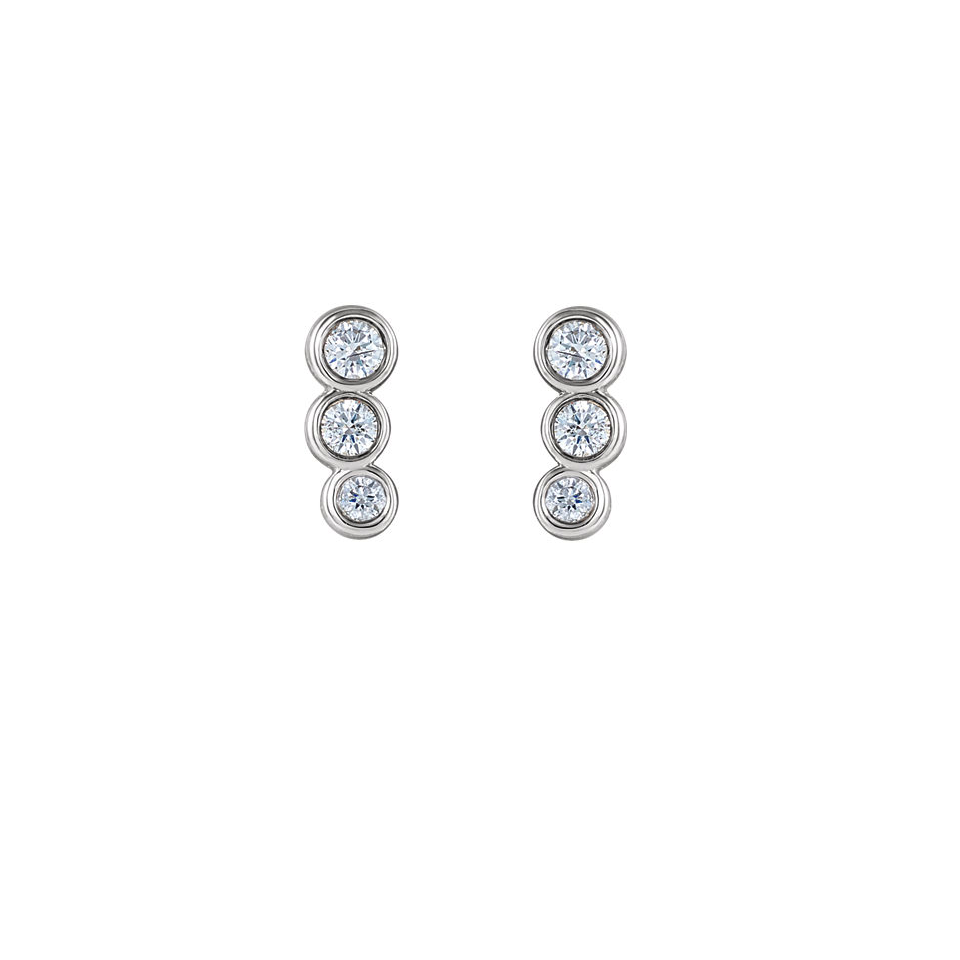 Diamond Beaded Hoop Earrings