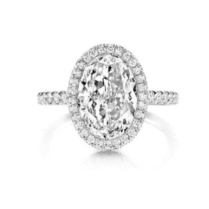 Chelsea Double Edge Oval Halo Engagement Ring