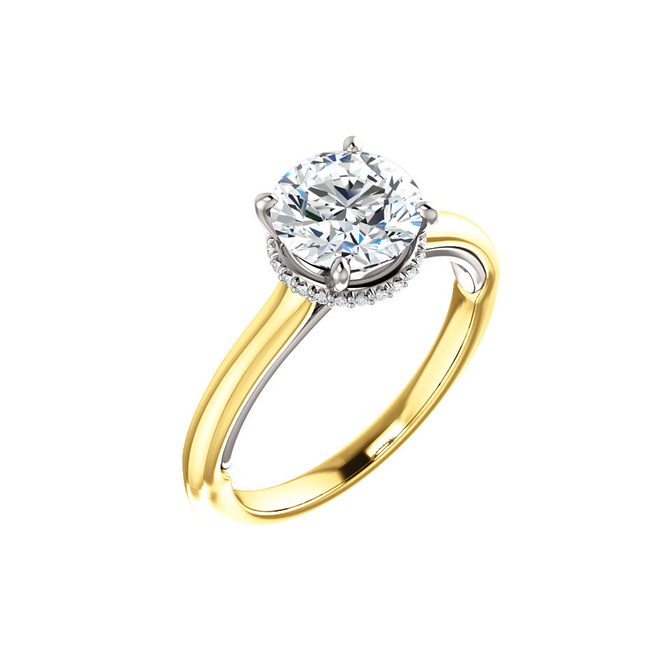 Double Halo Oval Engagement Ring Setting