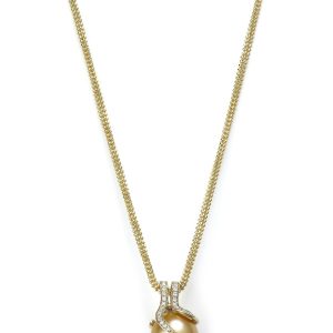 14 Kt South Sea Pearl Diamond Pendant