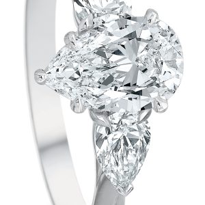 Valentina Pear Shape Three Stone Engagement Ring
