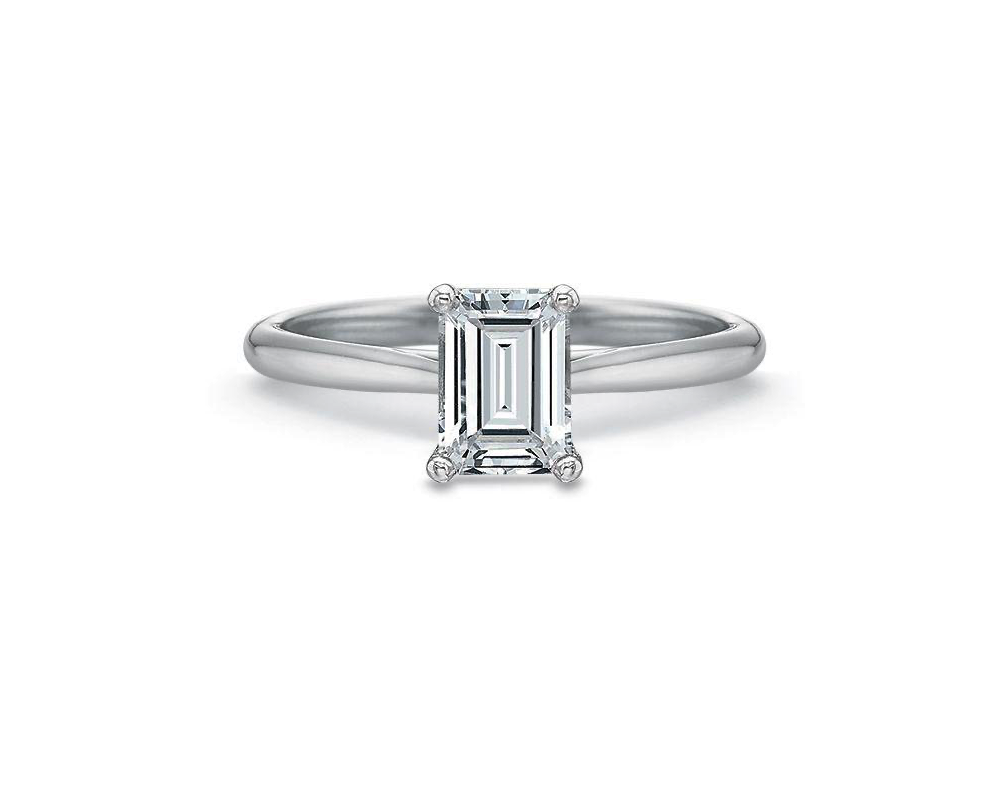 images Valentina Emerald Solitaire Engagement Ring