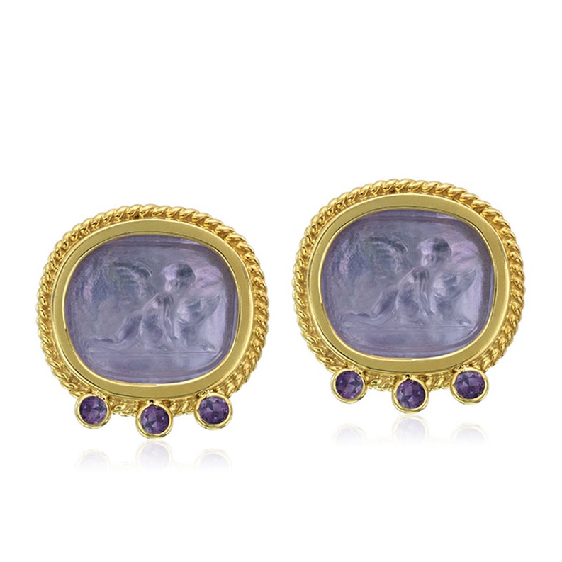 Twist Rope X Diamond Earrings