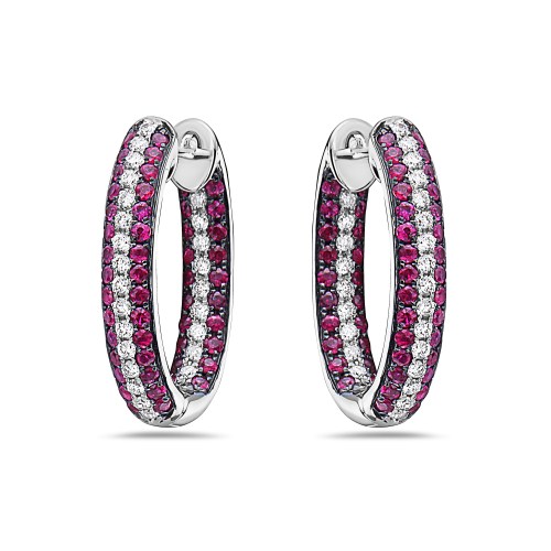 Sapphire Hoop Earrings