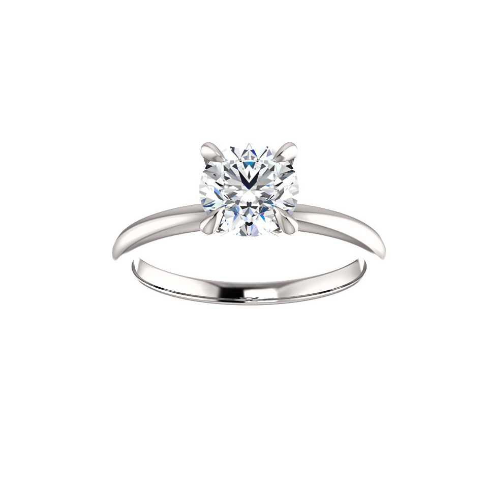 14kt White Gold Diamond Solitaire Engagement Ring