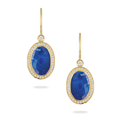 Diamond Paperclip Gold Earrings
