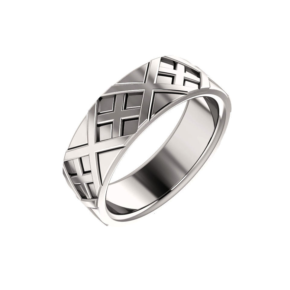 Hammer finish wedding ring